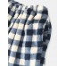 Mens Check Flannel Thicken Warm Elastic Waist Home Sleep Bottoms With Pocket