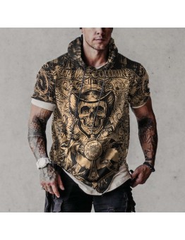 Men's printed hooded top HE1307-04-09