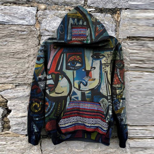 Men's printed graphic hooded top HE1601-01-03 Men's printed graphic hooded top HE1601-01-03