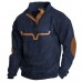 Men's retro stand collar T-shirt sweatshirt HF0902-02-01 Men's retro stand collar T-shirt sweatshirt HF0902-02-01