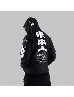 Black city ninja trendy men's hooded sweatshirt  HF0118-02-01