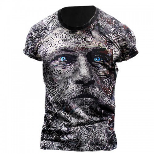 Japanese loose T-shirt large size short-sleeved men HF0204-03-03 Japanese loose T-shirt large size short-sleeved men HF0204-03-03