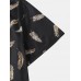 Mens All Over Leaf Printed Holiday Short Sleeve T  Shirts